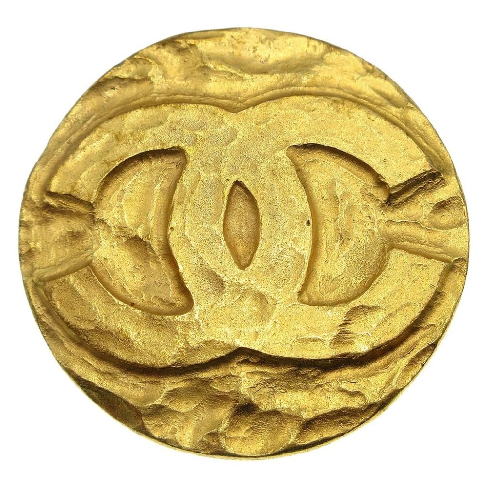 Chanel Medallion Brooch Pin Gold 94P 27350